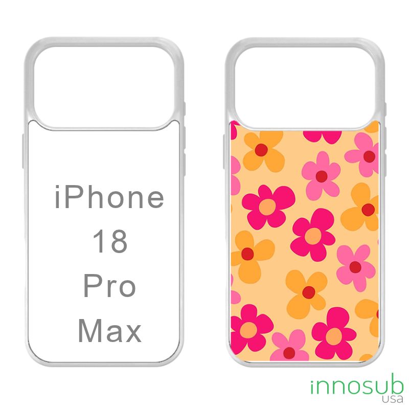 Sublimation Phone White Rubber Cases for iPhone 17|16|15|14|13|12|11|Air|Plus|Pro|ProMax - Aluminum Insert