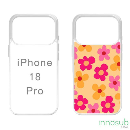 Sublimation Phone White Rubber Cases for iPhone 17|16|15|14|13|12|11|Air|Plus|Pro|ProMax - Aluminum Insert
