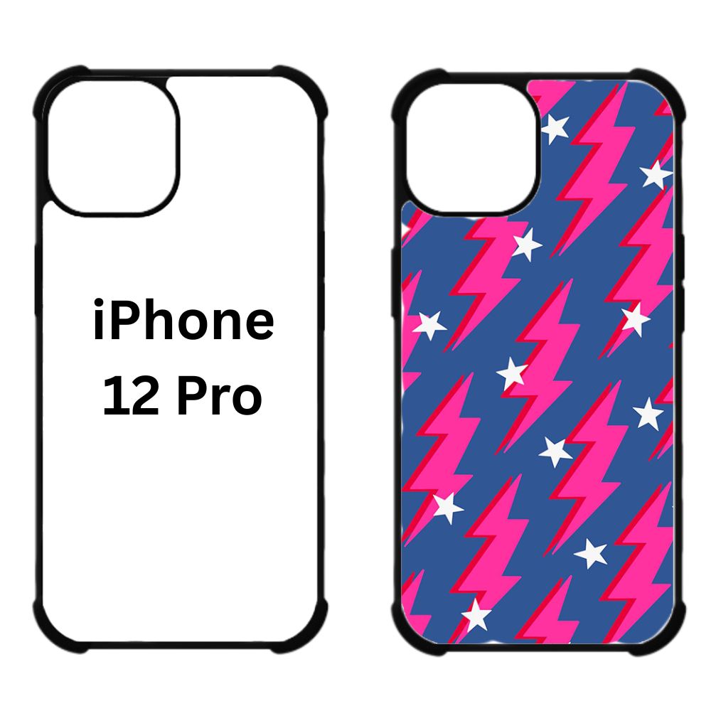 Sublimation Blanks 2D Bumper Anti-Shock Case for iPhone 15/16 Series - With White Glossy Aluminum Insert