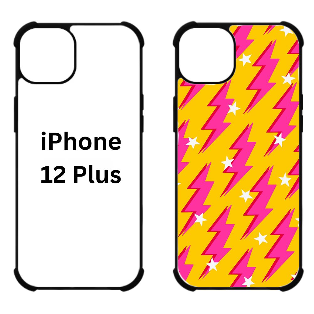 Sublimation Blanks 2D Bumper Anti-Shock Case for iPhone 15/16 Series - With White Glossy Aluminum Insert