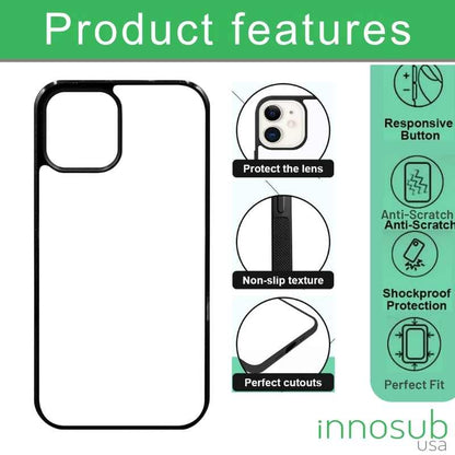 Sublimation Blanks Phone Cases for iPhone 16|15|14|13|12|Plus|Pro|ProMax - Tempered Glass Insert