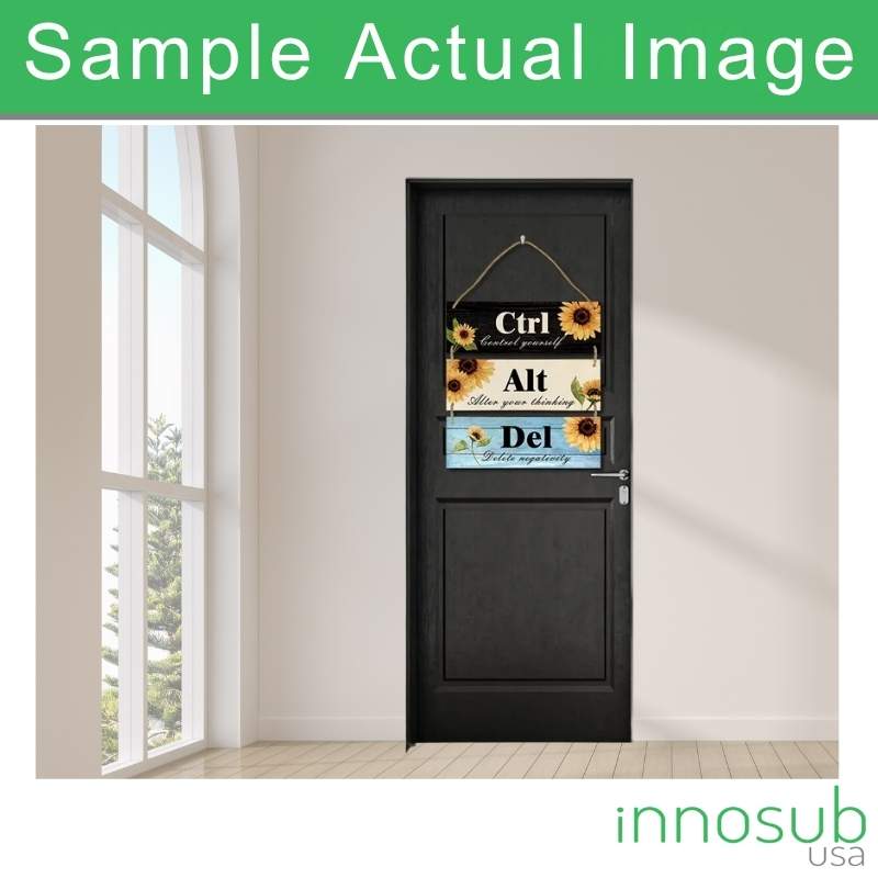 3 Pcs Sublimation blank Wall Hanging Sign with Hemp Rope, Door Hanger Blanks
