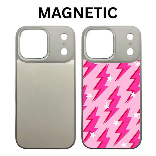 Sublimation Blanks 2D Magnetic Clear Rubber Cases for iPhone 12|13|14|15|16|17|Air|Plus|Pro|Pro Max
