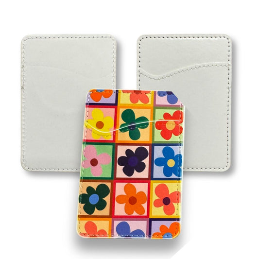 Sublimation Blanks PU Leather White Card Holder -  Adhesive or Magnetic