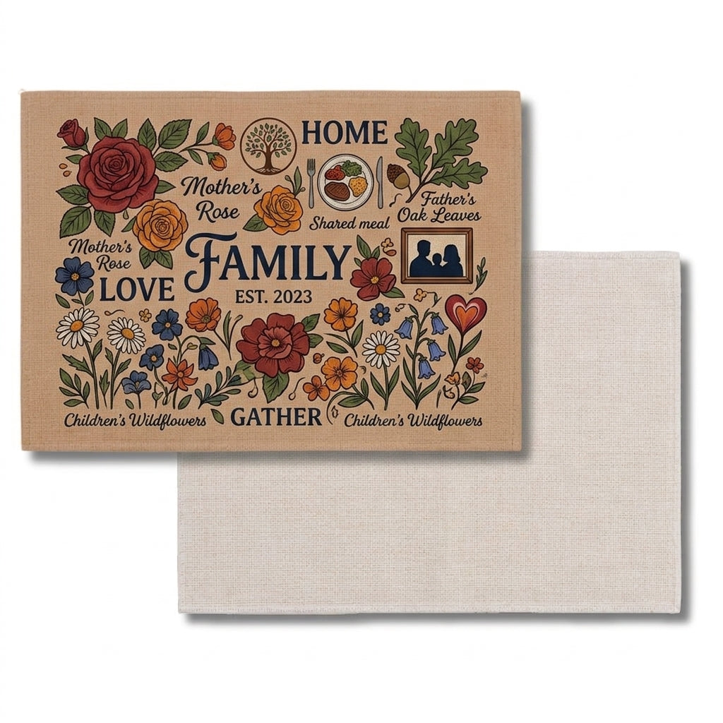Sublimation Blanks Linen Micro Placemat Large - Rectangle | Double Sided