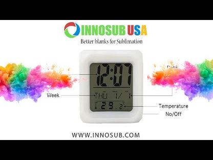 Sublimation Blanks Kids LED Alarm Clock | With 3 Aluminum Inserts