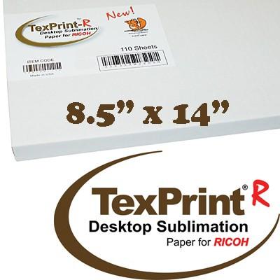 TexPrint-R (8.5x14) Sublimation Transfer Paper (110 SHEETS