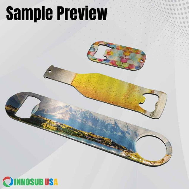 Customizable Stainless Steel Bottle Opener With Double Sided Print