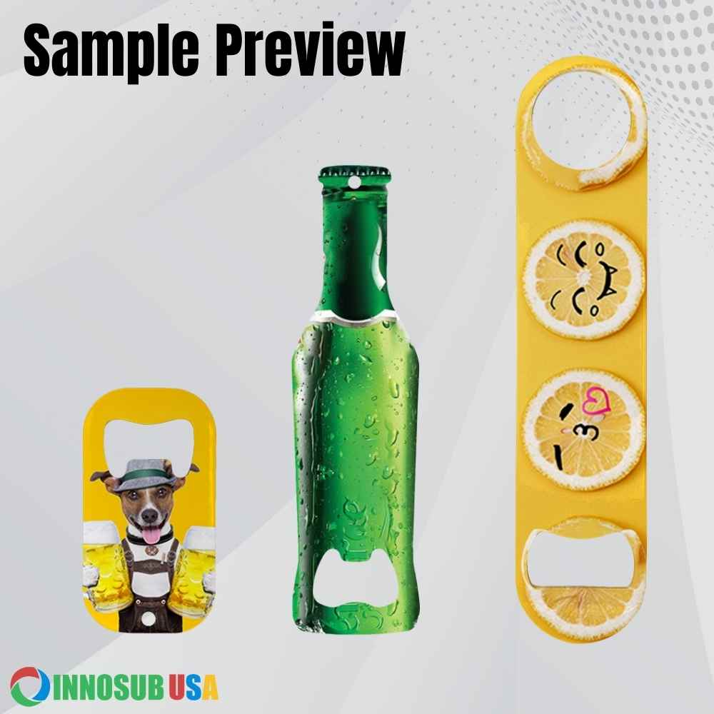 imprintfavor 12pcs set Sublimation Bottle Opener 6.97*1.58 inch Stainless  Steel Beer Bottle Opener Custom Sturdy Sublimation Blank Gifts Kitchen