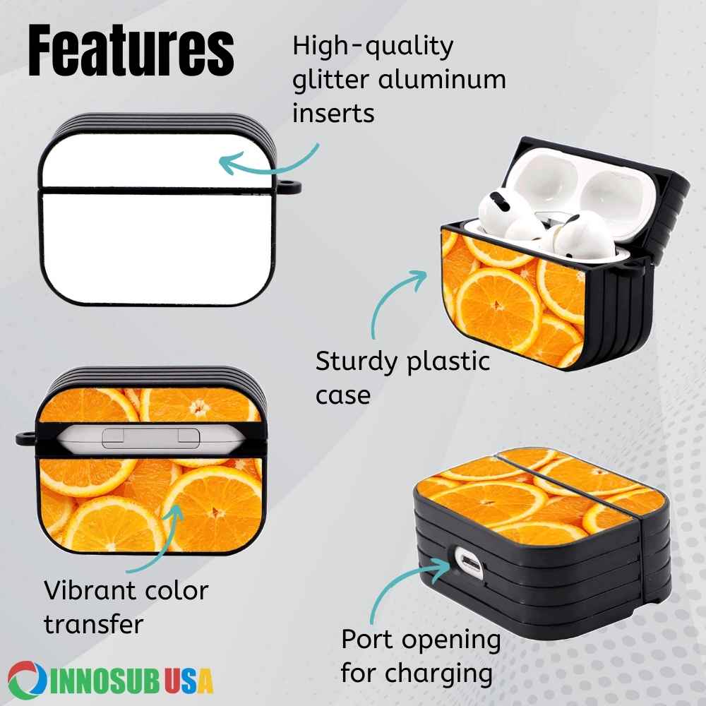 Sublimation Plastic Case Compatible with AirPods and AirPods Pro