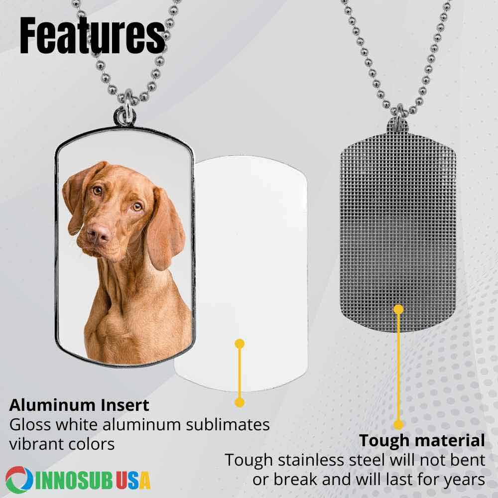 Sublimation blank dog tag by INNOSUB USA 