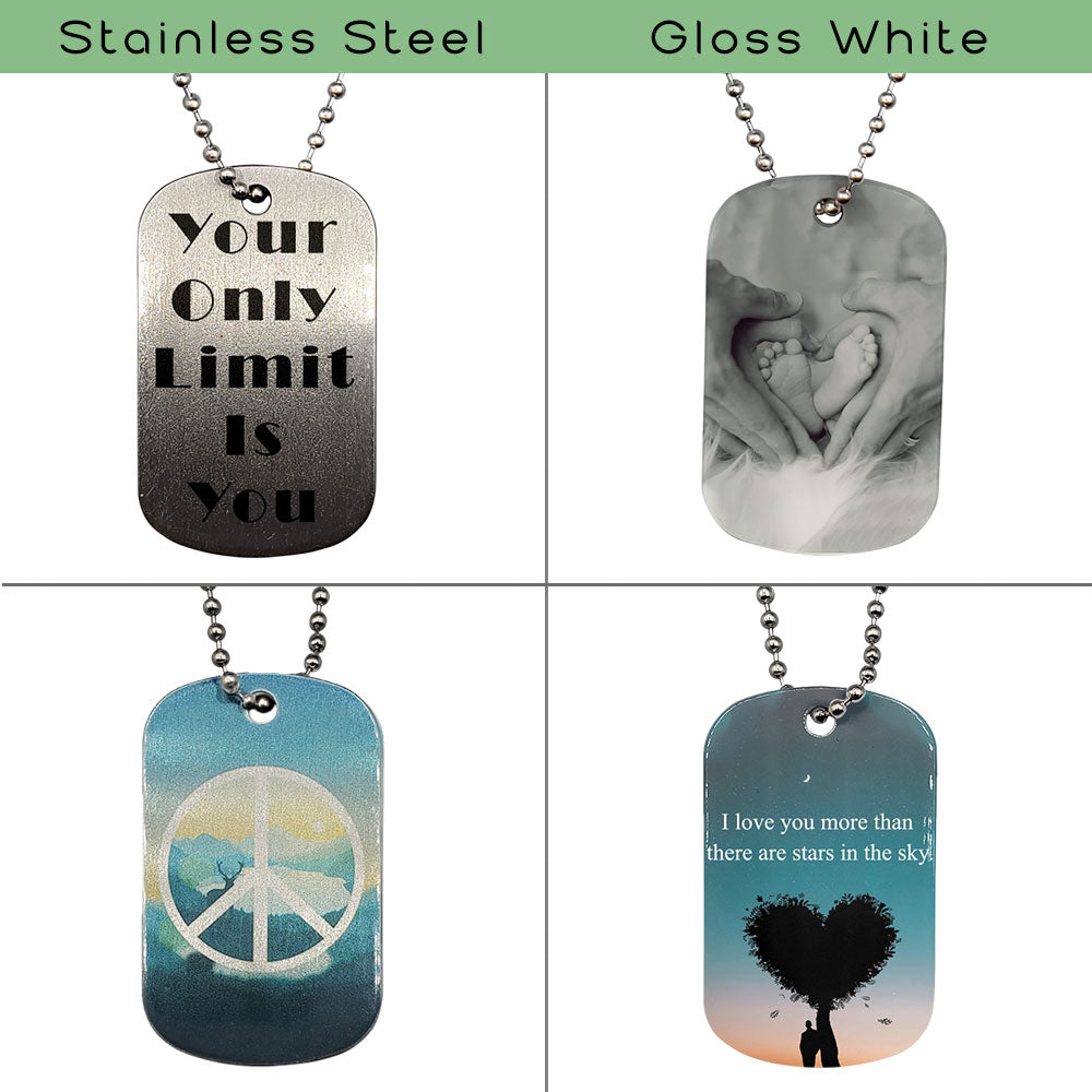 Sublimation Dog Tag 2 Sided - Stainless Steel- by INNOSUB USA