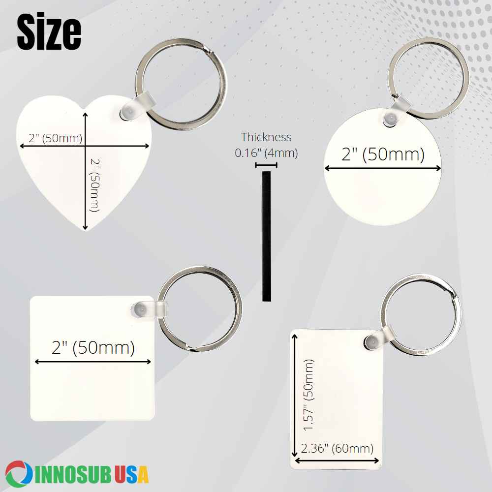 Sublimation 2-Sided Keychain / Keytag by INNOSUB