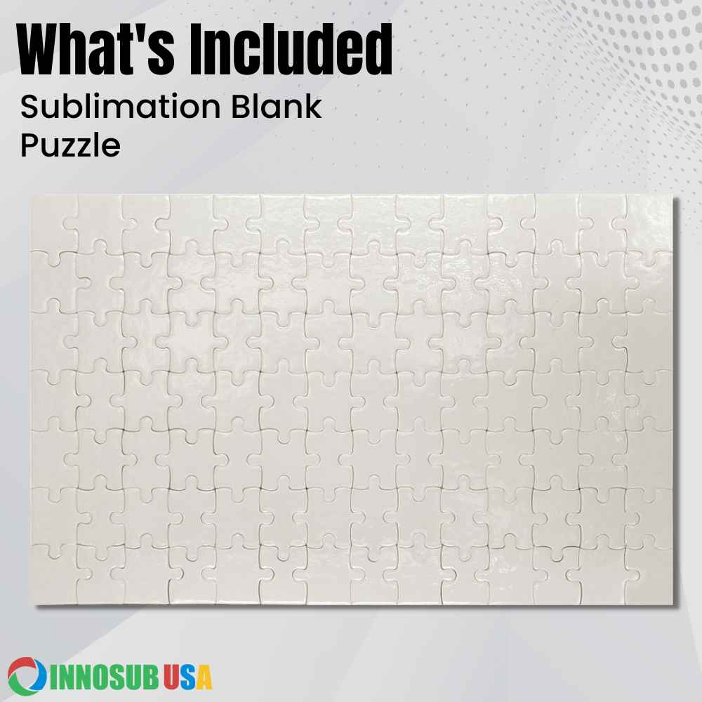 INOVART Puzzle-It 16-Piece Blank Puzzle, 24 Puzzles Per Package, 4 x  5-1/2, White