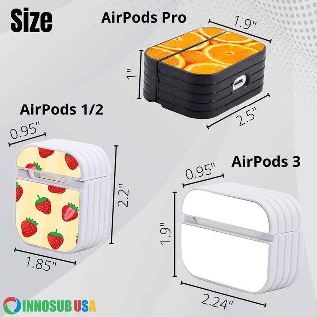 Sublimation Plastic Case Compatible with AirPods and AirPods Pro