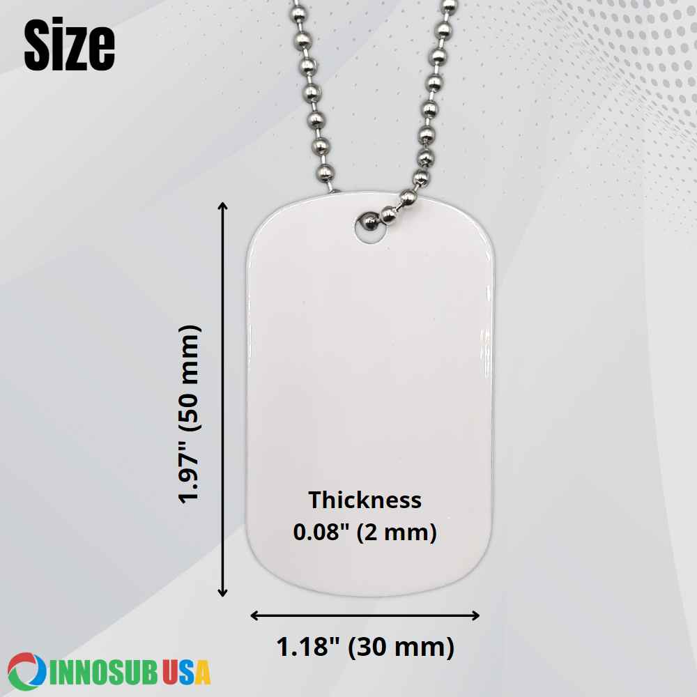 Custom Engraving Stainless Steel Blank Metal Sublimation Name Tag Necklace Dog  Tags - China Dog Tag and Military Dog Tag price