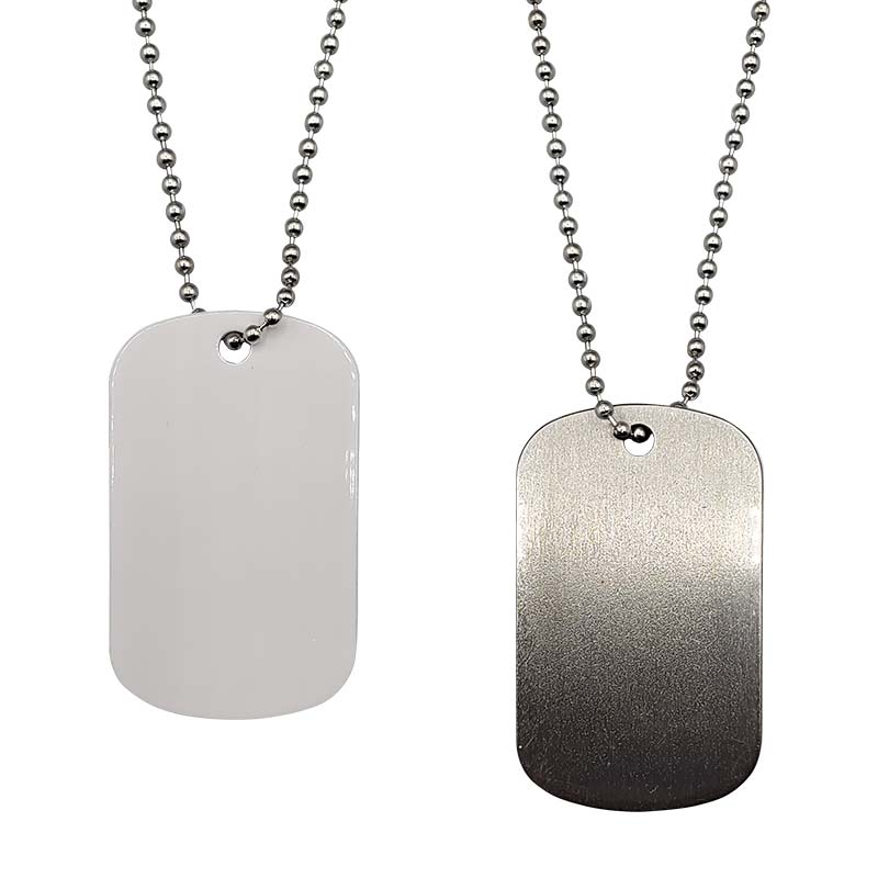Double-Sided Aluminum Sublimation Dog Tags – Blanks by Woo
