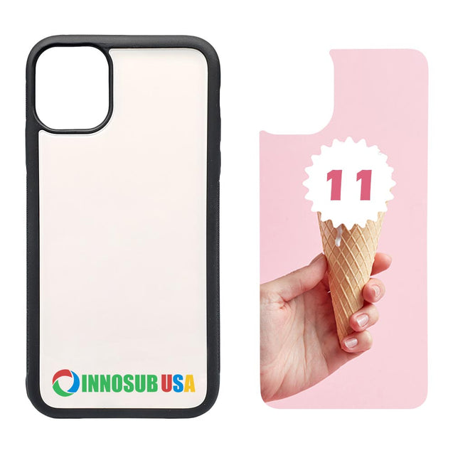 Sublimation Blanks Case for iPhone 12/13/14/15 Pro MAX Tempered Glass Insert Wireless Charging Compatible