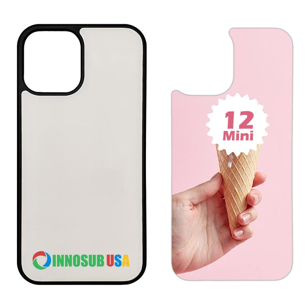 Sublimation Blanks Case for iPhone 12/13/14 Pro MAX Tempered Glass Insert Wireless Charging Compatible