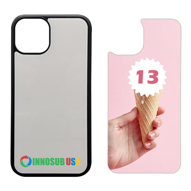 Sublimation Blanks Case for iPhone 12/13/14/15 Pro MAX Tempered Glass Insert Wireless Charging Compatible